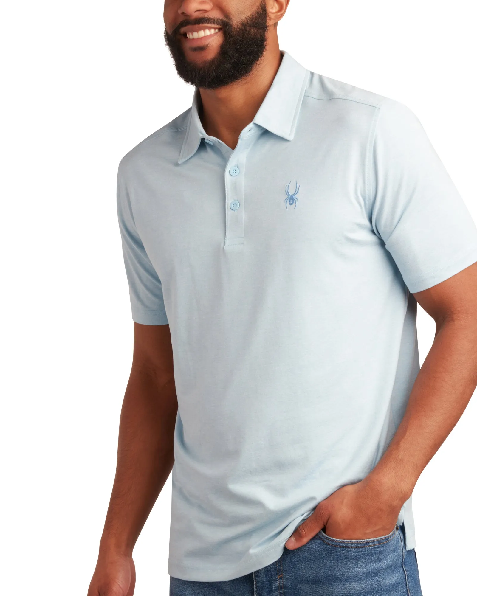 Spyder Men's Short Sleeve Jersey - Sky Blue sold by Zulily product image thumbnail 4
