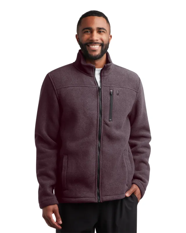 Spyder Men's Stripe Fleece Full Zip - Black sold by Zulily