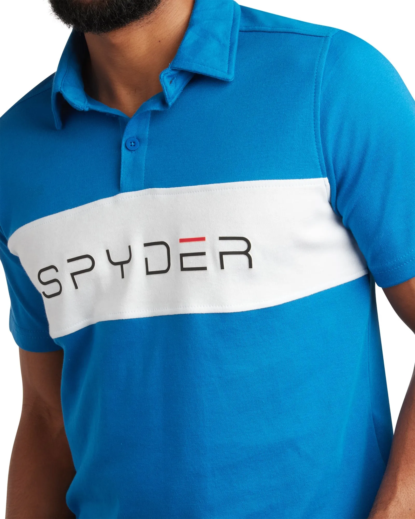 Spyder Men's Short Sleeve Interlock Color Block - Cobalt sold by Zulily product image thumbnail 4