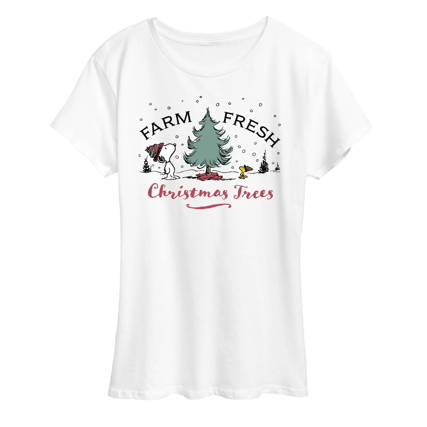 Peanuts - Farm Fresh Trees - Women's Short Sleeve Graphic T-Shirt sold by Zulily product image thumbnail 3