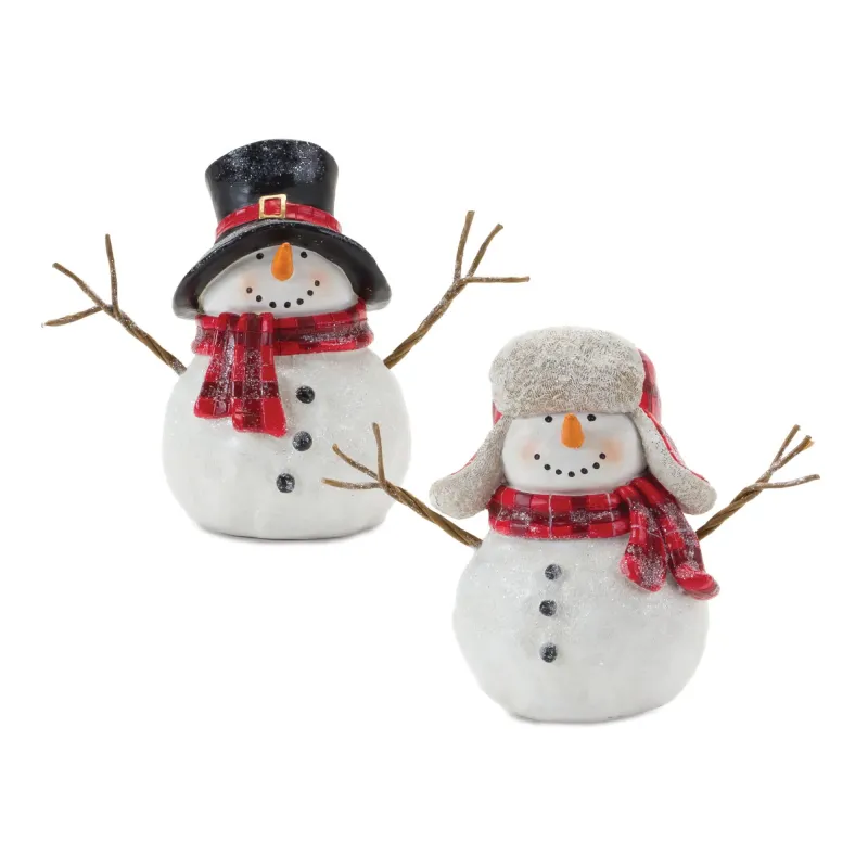 Melrose International Snowman with Scarf Figurine (Set of 4) sold by Zulily