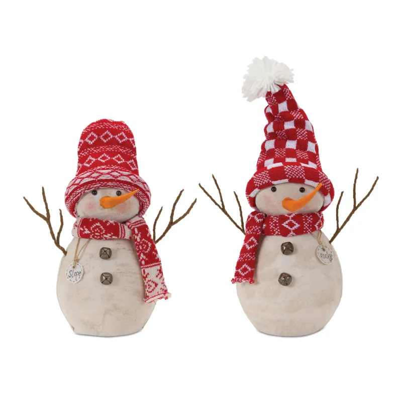 Melrose International Snowman Decor with Hat and Scarf (Set of 2) sold by Zulily