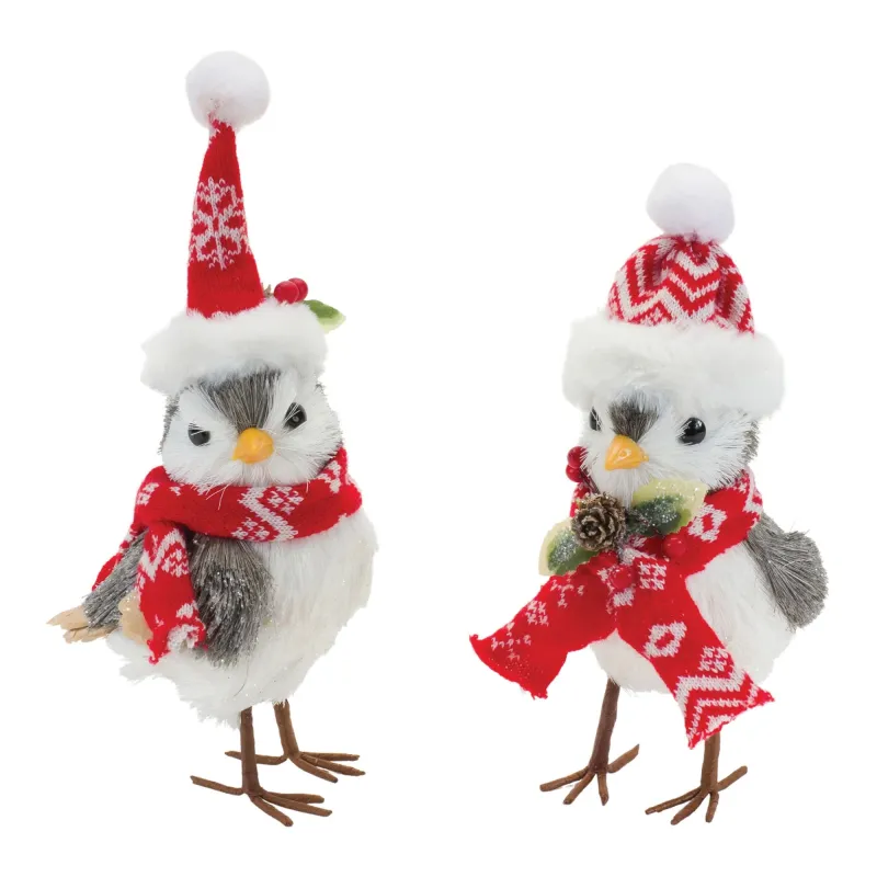 Melrose International Winter Bird with Hat and Scarf Accent (Set of 6) sold by Zulily