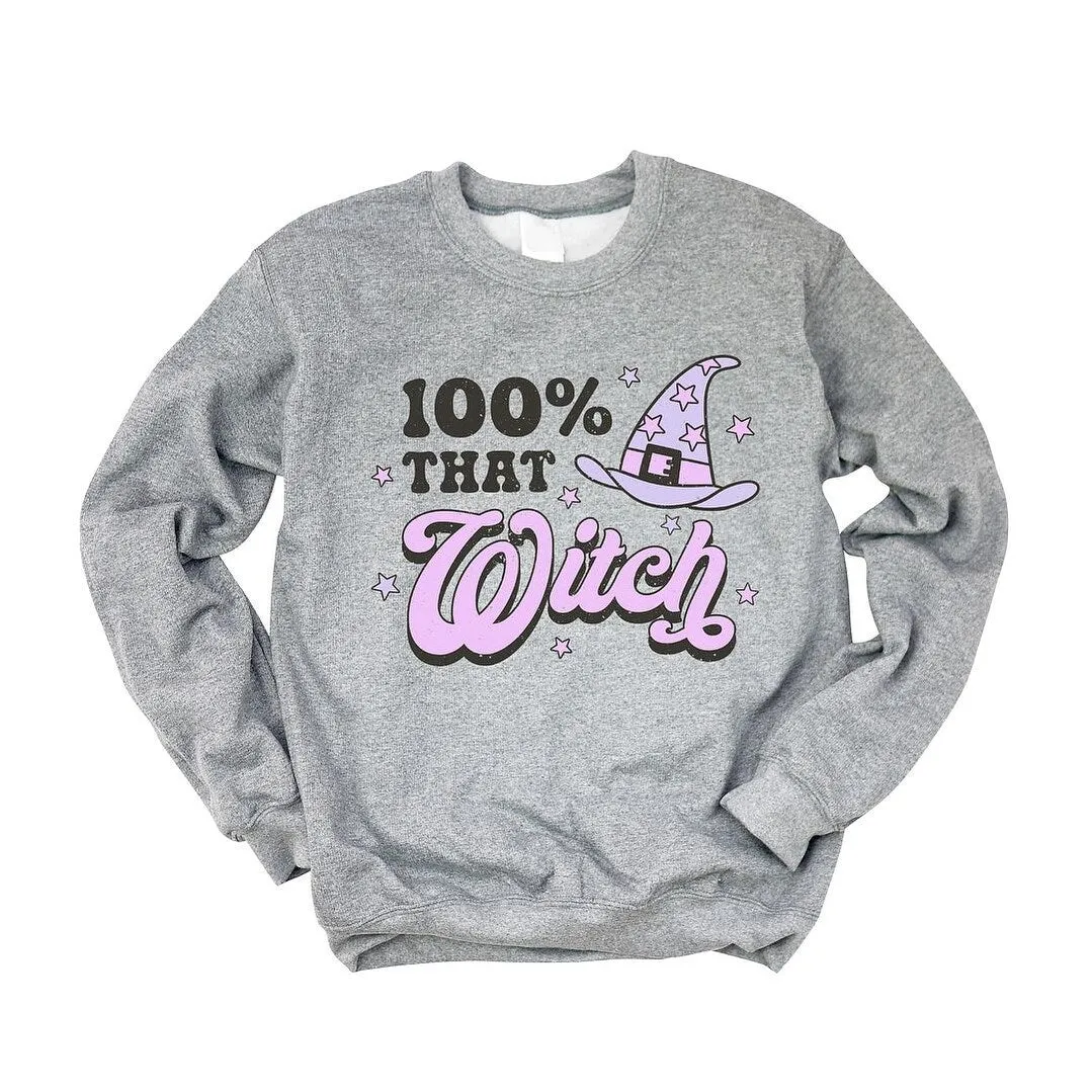 Purple 100% That Witch Sweatshirt sold by Zulily product image thumbnail 2