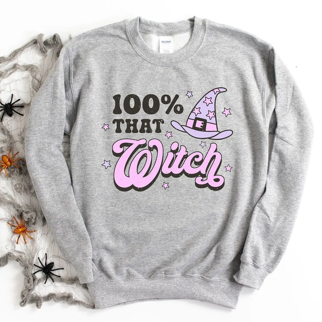 Purple 100% That Witch Sweatshirt sold by Zulily