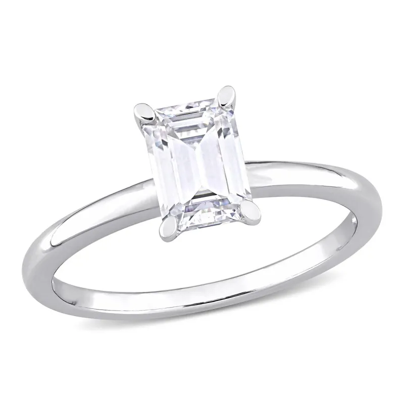 Miadora Sterling Silver 1ct TGW Octagon-cut Created Moissanite Solitaire Engagement Ring sold by Zulily