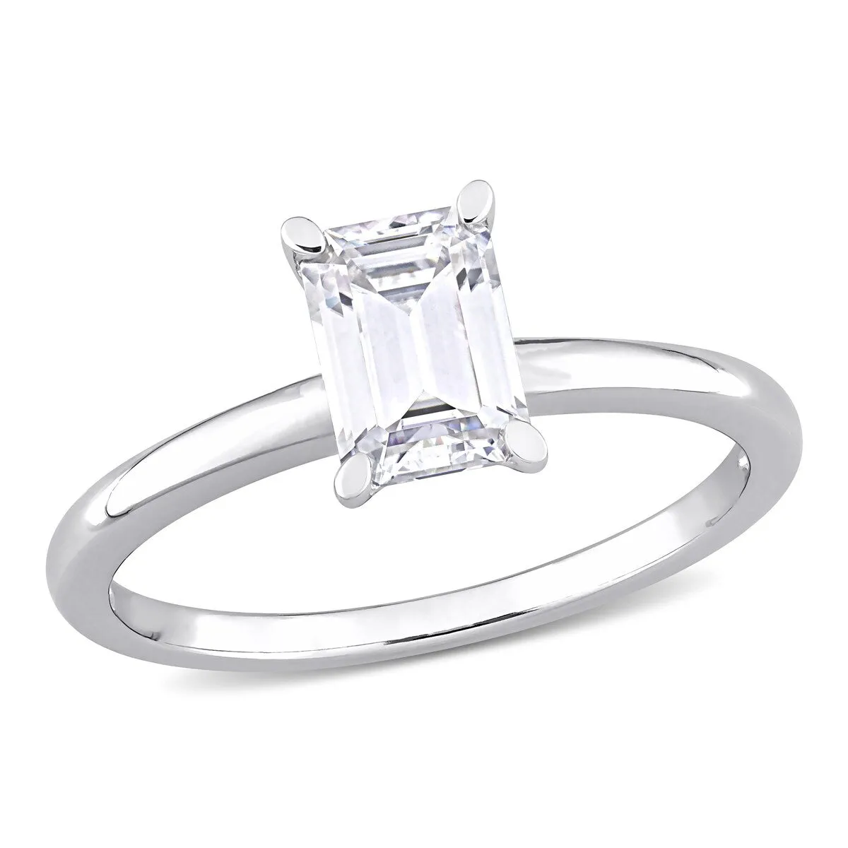Miadora Sterling Silver 1ct TGW Octagon-cut Created Moissanite Solitaire Engagement Ring sold by Zulily