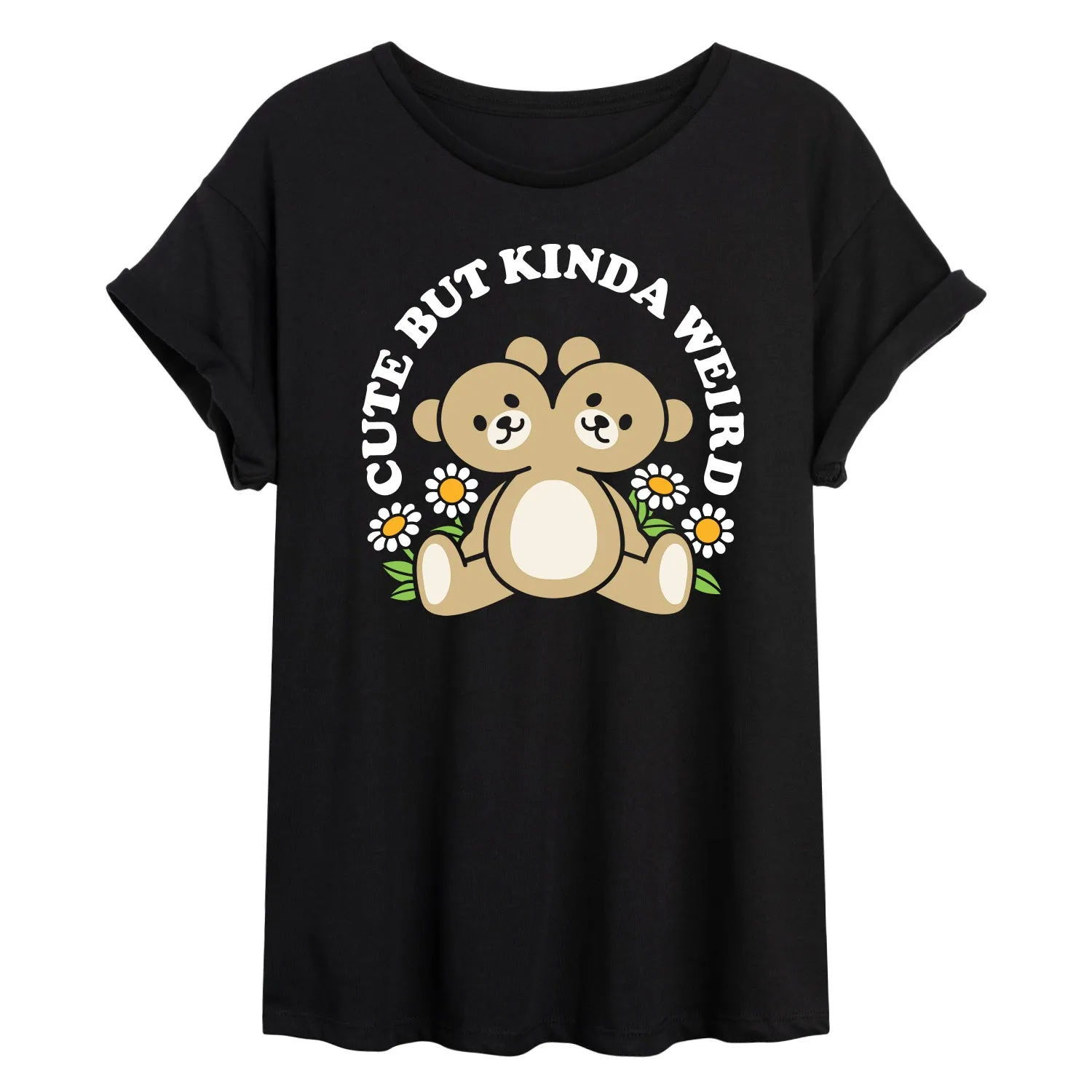 Instant Message - Cute But Weird Teddy Bear - Women's Oversized Graphic T-Shirt sold by Zulily