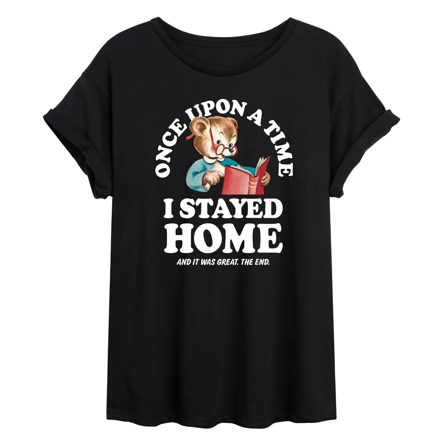 Instant Message - Once Upon A Time Stayed Home - Women's Oversized Graphic T-Shirt sold by Zulily