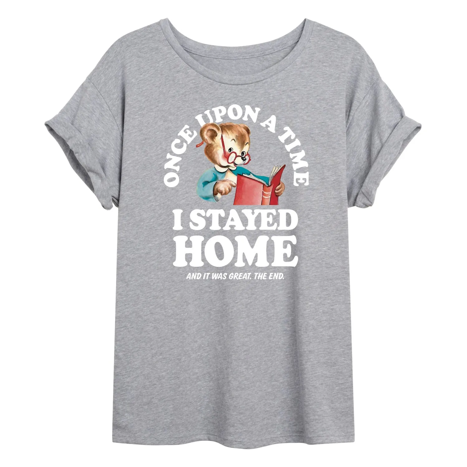Instant Message - Once Upon A Time Stayed Home - Women's Oversized Graphic T-Shirt sold by Zulily product image thumbnail 2