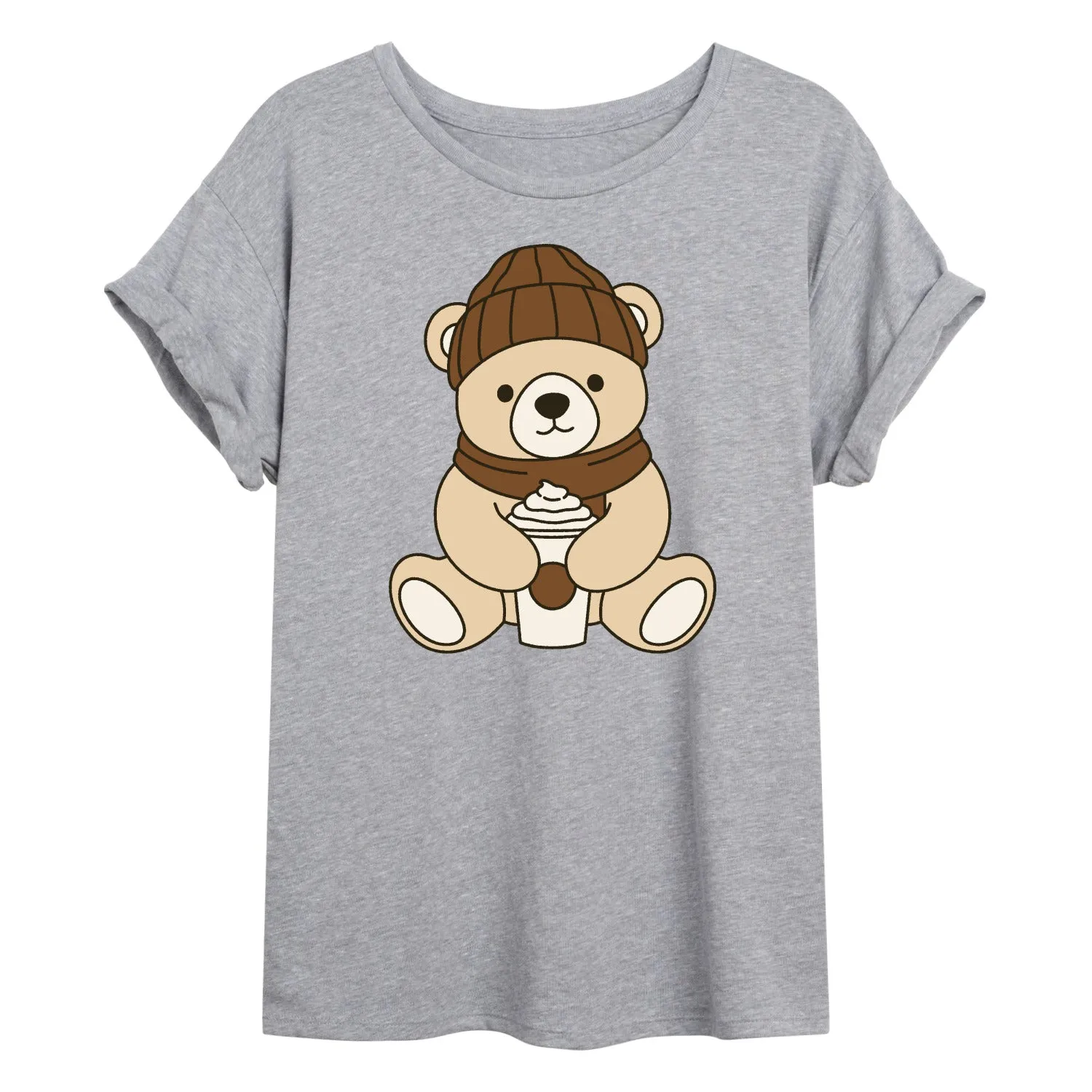 Instant Message - Coffee Bear - Women's Oversized Graphic T-Shirt sold by Zulily product image thumbnail 2