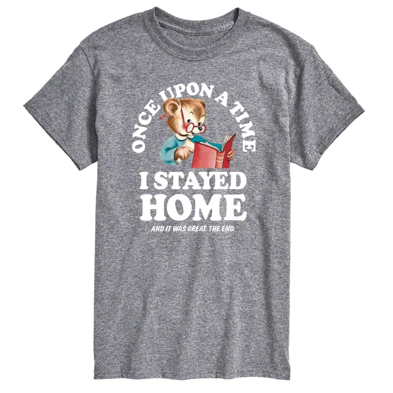 Instant Message - Once Upon A Time Stayed Home - Men's Short Sleeve Graphic T-Shirt sold by Zulily