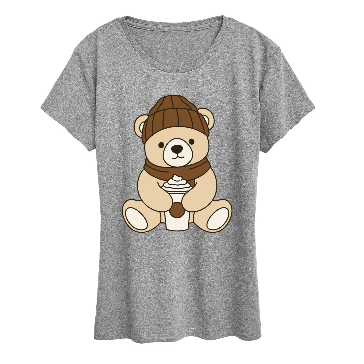 Instant Message - Coffee Bear - Women's Short Sleeve Graphic T-Shirt sold by Zulily product image thumbnail 4