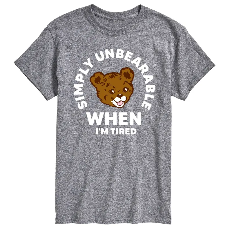 Instant Message - Tired Simply Unbearable - Men's Short Sleeve Graphic T-Shirt sold by Zulily