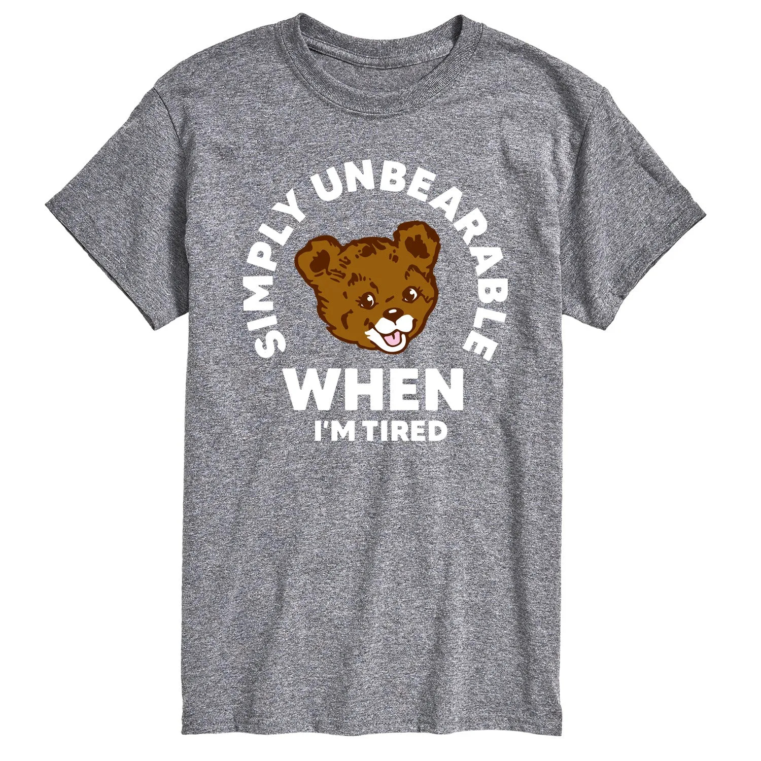 Instant Message - Tired Simply Unbearable - Men's Short Sleeve Graphic T-Shirt sold by Zulily