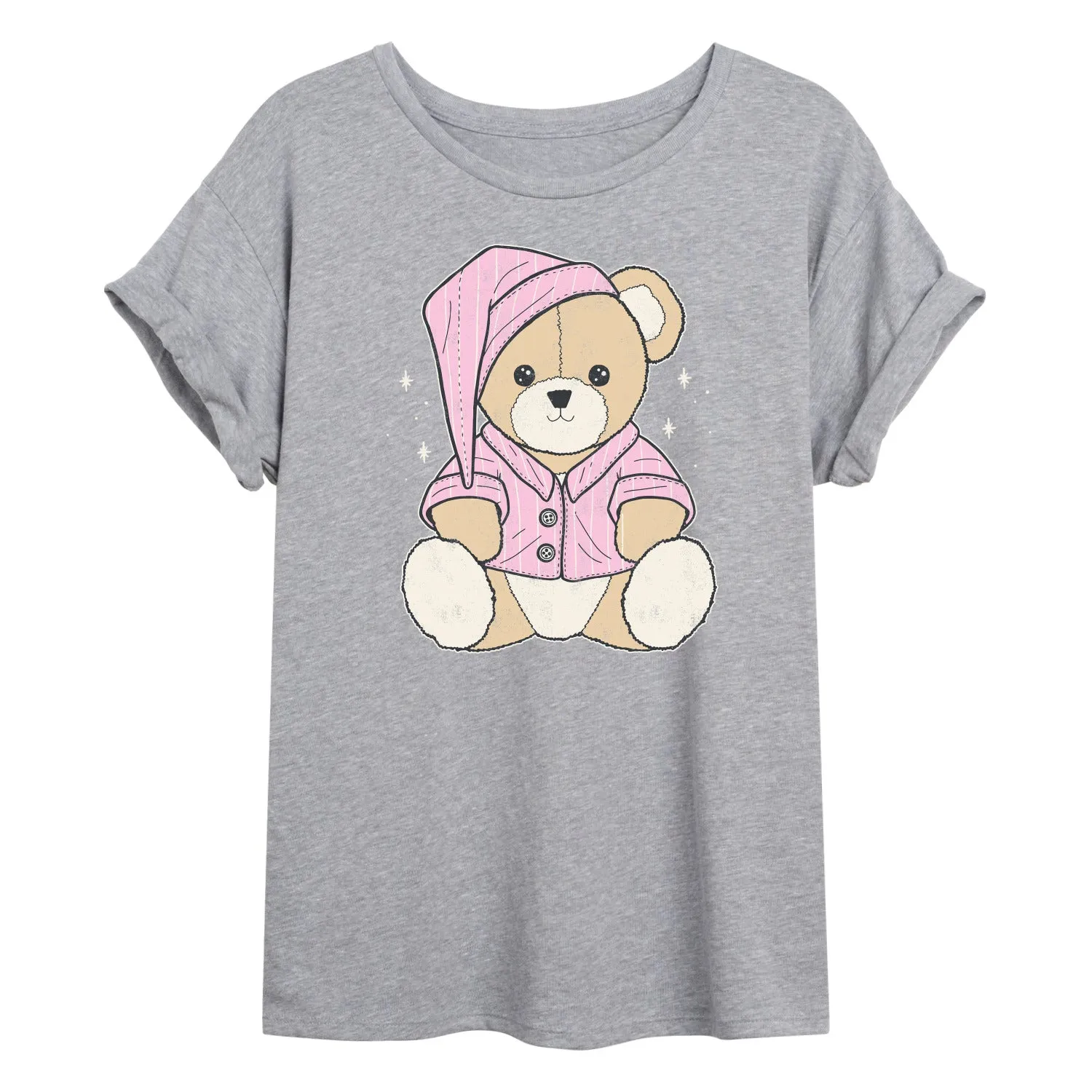 Instant Message - Teddy Bear In PJs - Women's Oversized Graphic T-Shirt sold by Zulily product image thumbnail 2