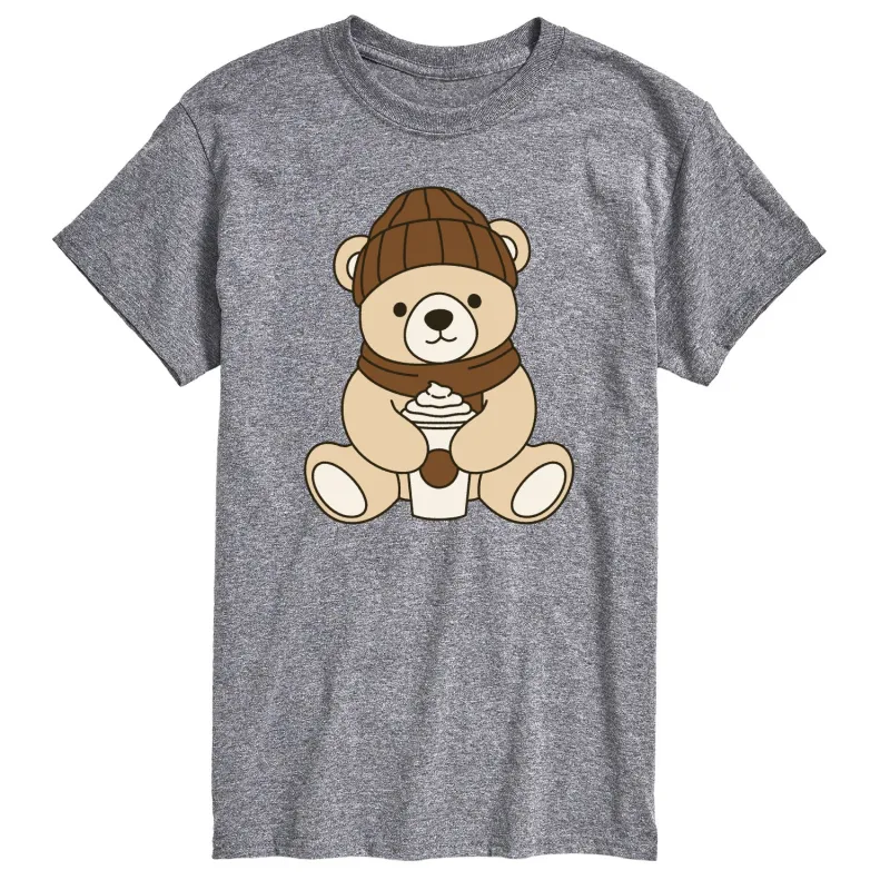 Instant Message - Coffee Bear - Men's Short Sleeve Graphic T-Shirt made by Zulily