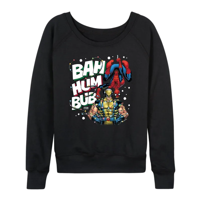 Marvel - Bah Hum Bub - Women's French Terry Long Sleeve Pullover sold by Zulily