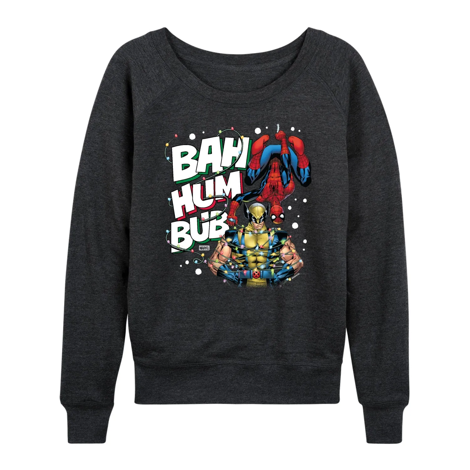 Marvel - Bah Hum Bub - Women's French Terry Long Sleeve Pullover sold by Zulily product image thumbnail 2