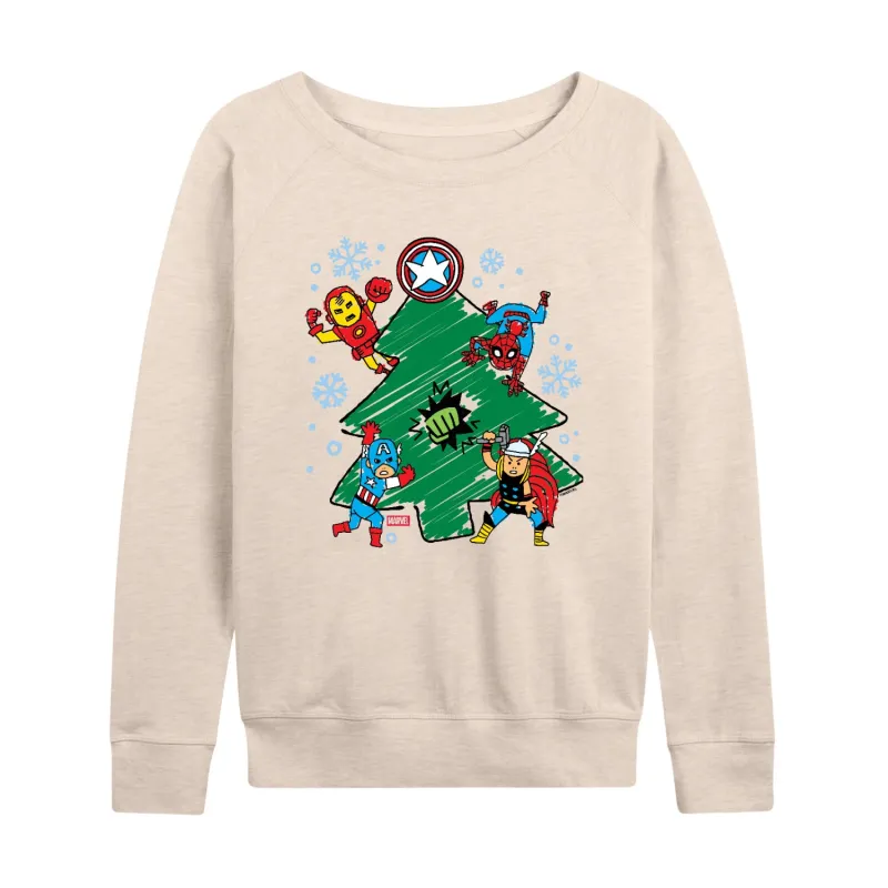 Marvel - Xmas Sketch - Women's French Terry Long Sleeve Pullover sold by Zulily