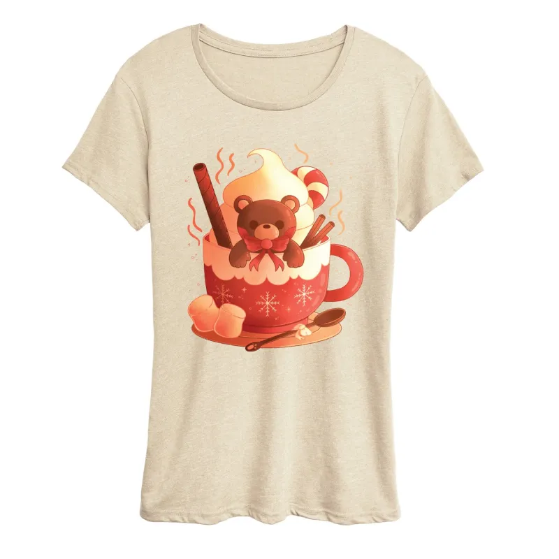 Instant Message - Bear Cocoa Mug - Women's Short Sleeve Graphic T-Shirt sold by Zulily
