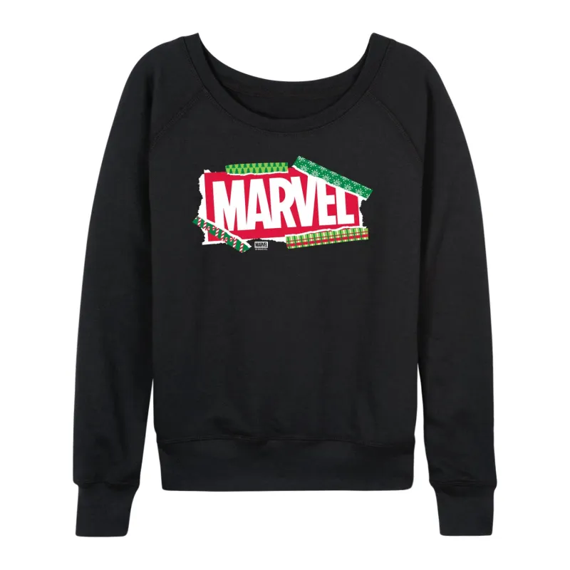 Marvel - Logo Paper - Women's French Terry Long Sleeve Pullover sold by Zulily