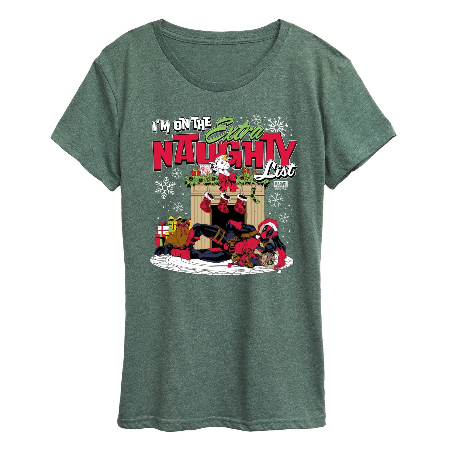 Marvel - Deadpool Extra Naughty - Women's Short Sleeve Graphic T-Shirt sold by Zulily product image thumbnail 4