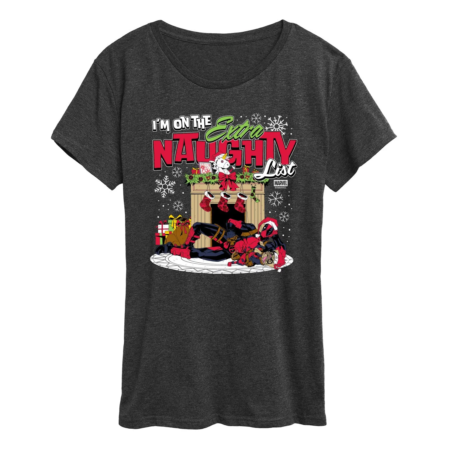 Marvel - Deadpool Extra Naughty - Women's Short Sleeve Graphic T-Shirt sold by Zulily product image thumbnail 3