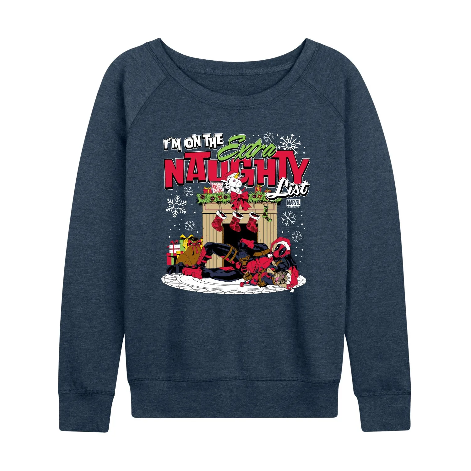 Marvel - Deadpool Extra Naughty - Women's French Terry Long Sleeve Pullover sold by Zulily product image thumbnail 3