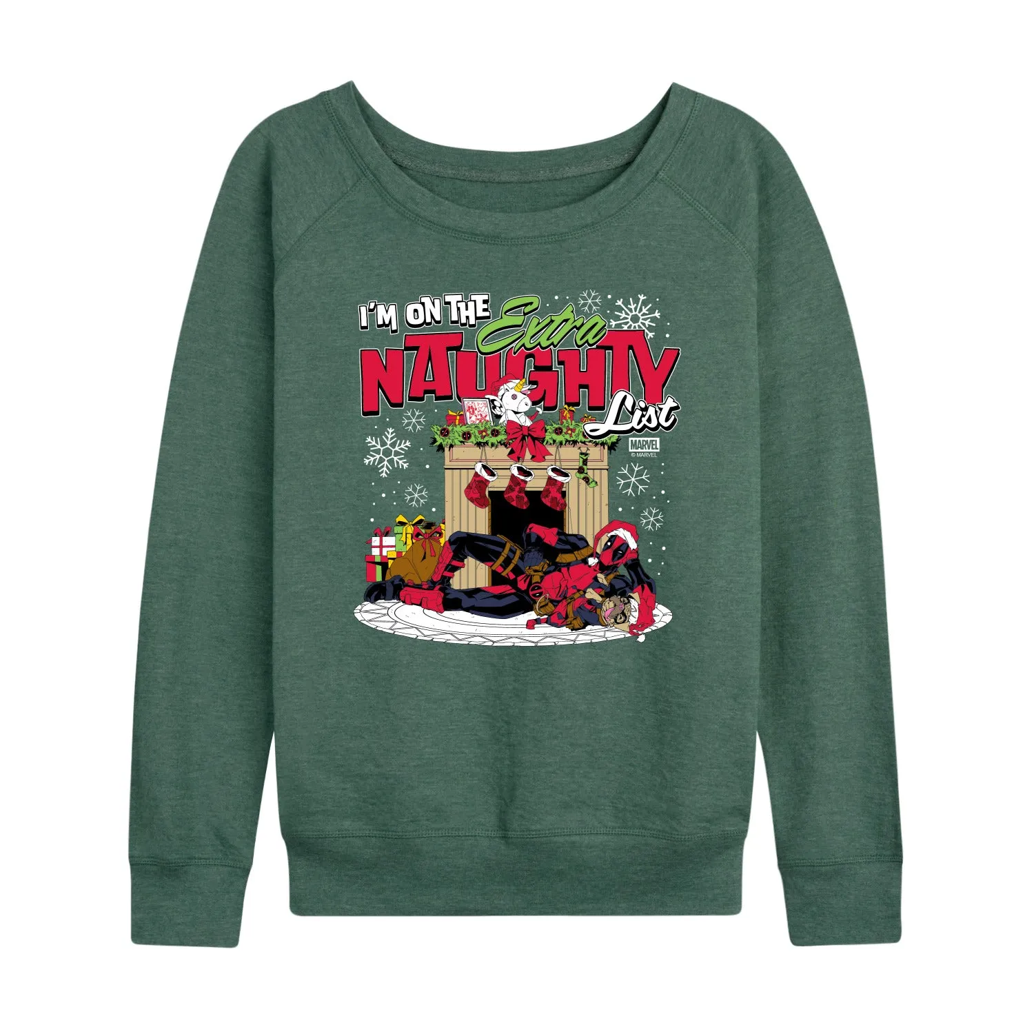 Marvel - Deadpool Extra Naughty - Women's French Terry Long Sleeve Pullover sold by Zulily product image thumbnail 4