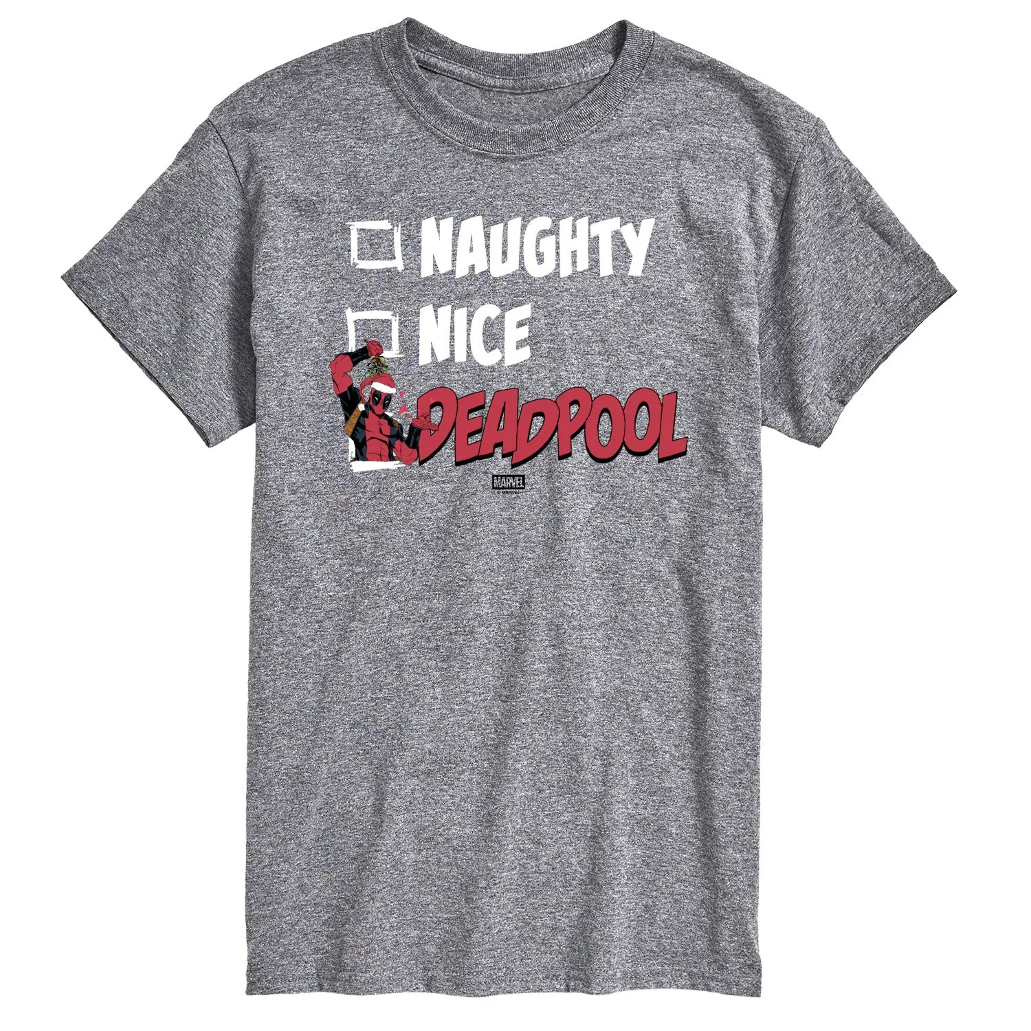 Marvel - Naughty Nice Deadpool - Men's Short Sleeve Graphic T-Shirt sold by Zulily