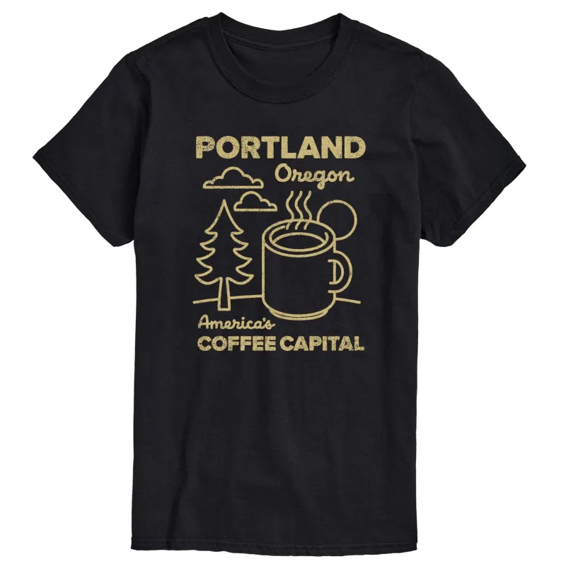 Instant Message - Portland Coffee - Men's Short Sleeve Graphic T-Shirt sold by Zulily