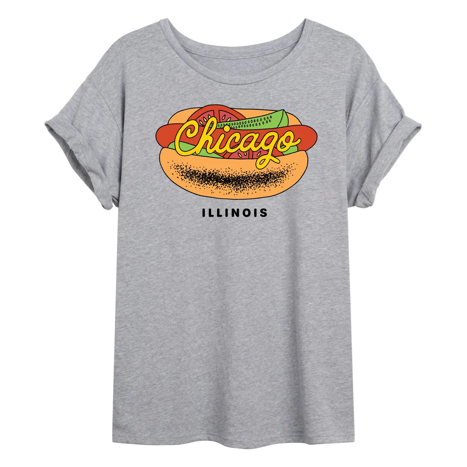 Instant Message - Chicago Dog - Women's Oversized Graphic T-Shirt sold by Zulily product image thumbnail 2