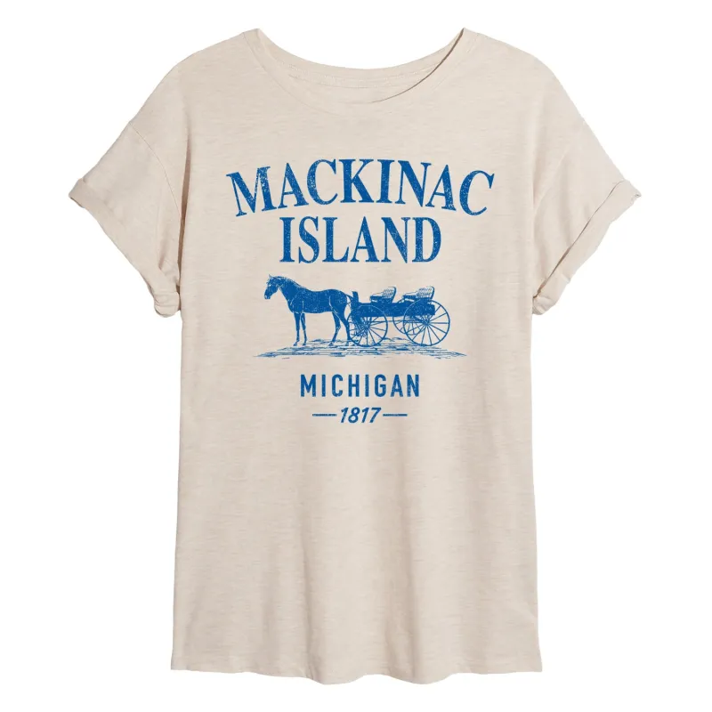 Instant Message - Mackinac Island - Women's Oversized Graphic T-Shirt sold by Zulily