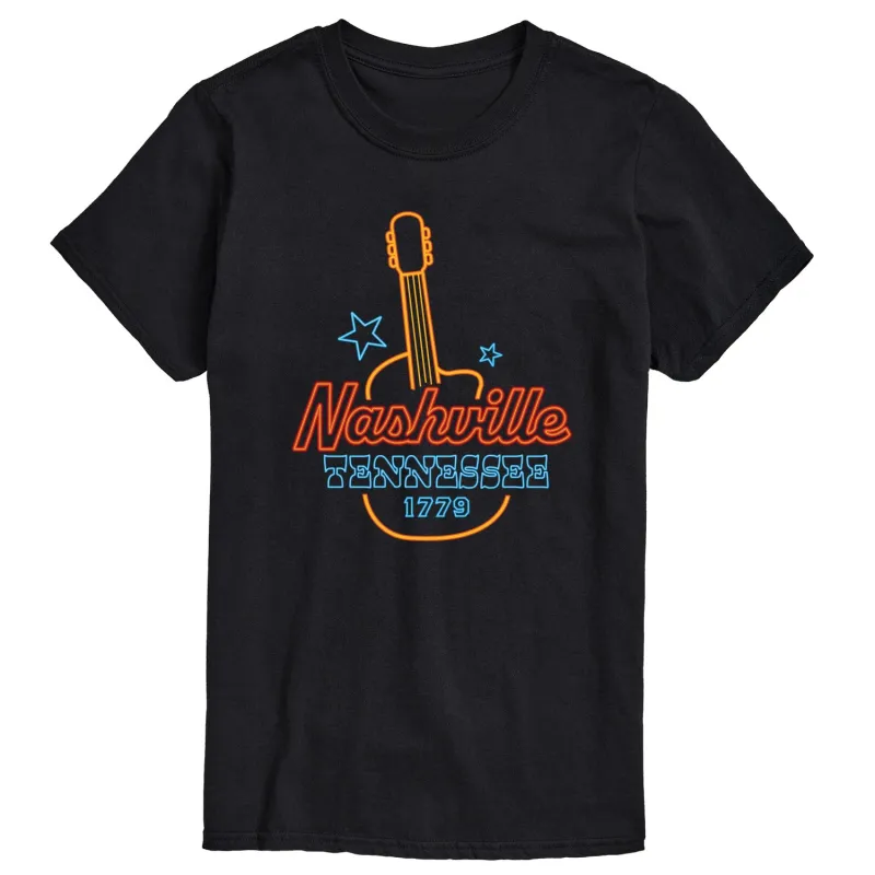 Instant Message - Nashville Neon Sign - Men's Short Sleeve Graphic T-Shirt sold by Zulily