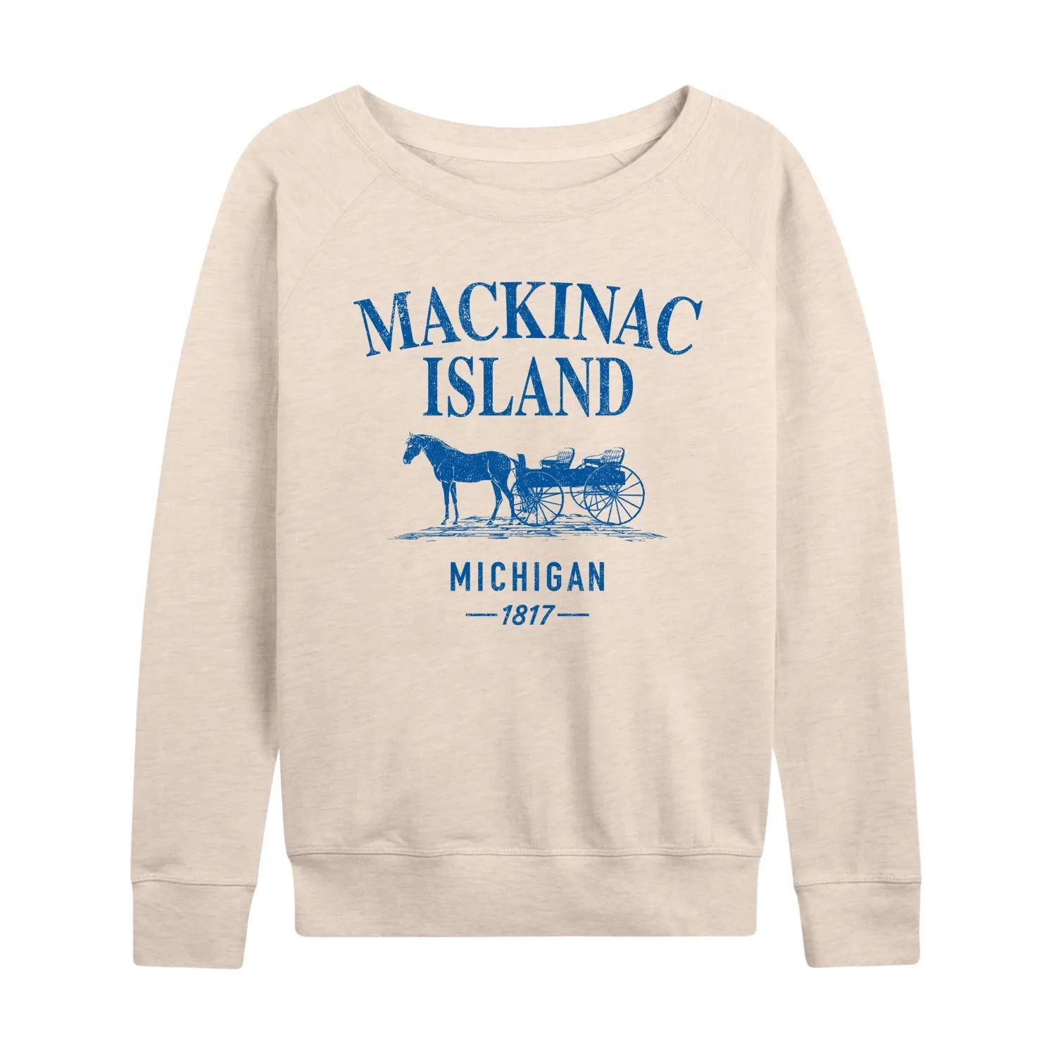 Instant Message - Mackinac Island - Women's French Terry Long Sleeve Pullover sold by Zulily