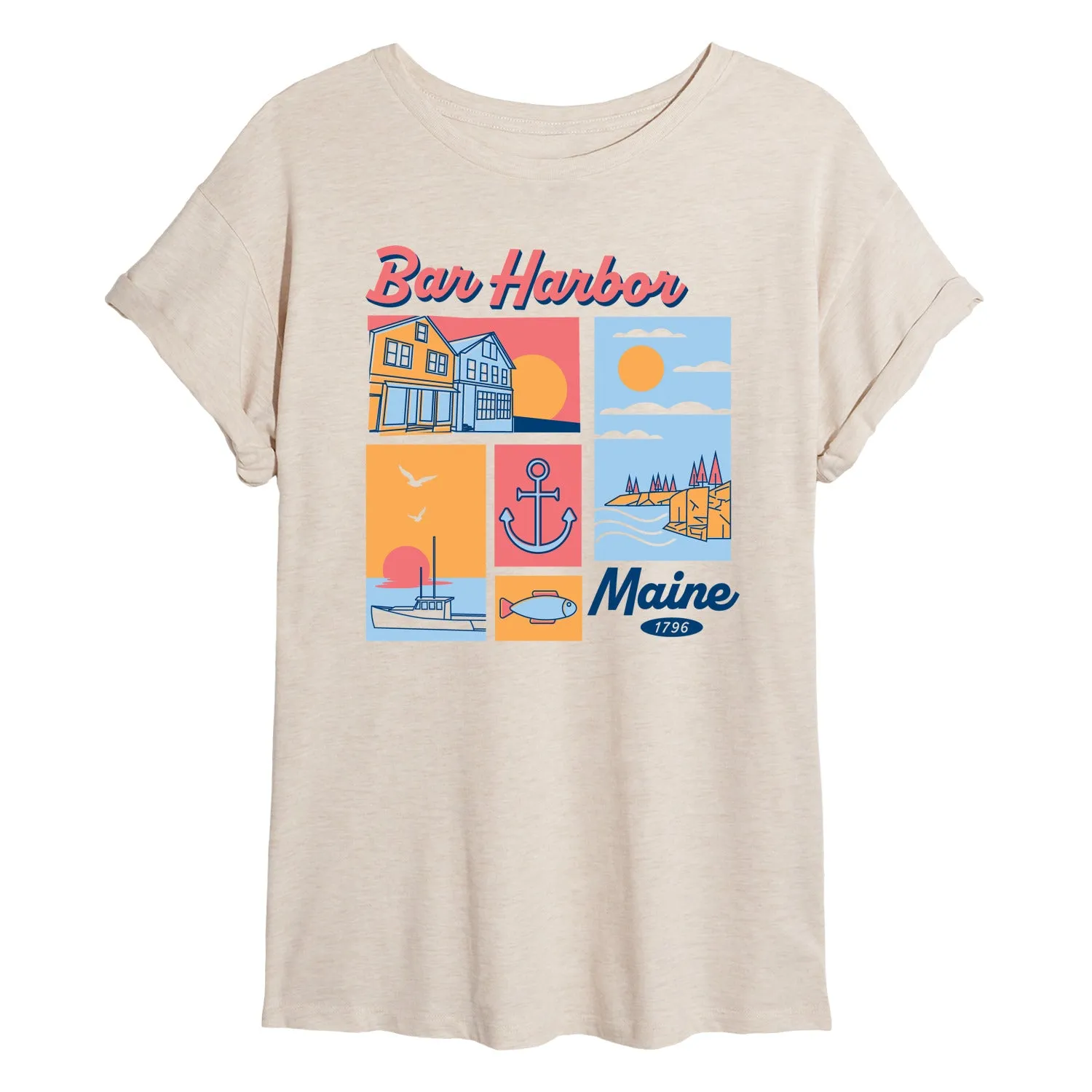 Instant Message - Bar Harbor - Women's Oversized Graphic T-Shirt sold by Zulily