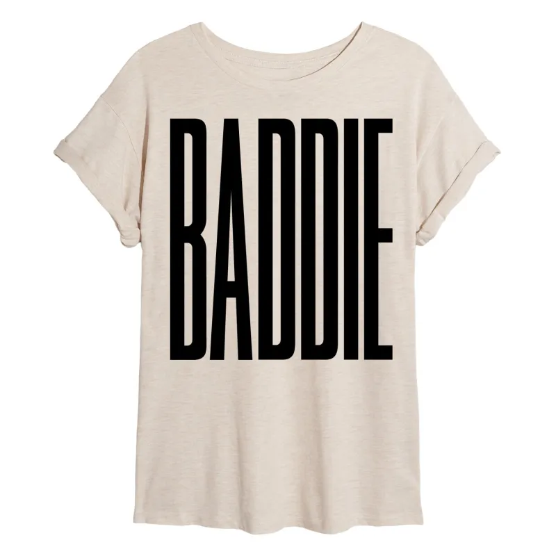 Instant Message - Baddie - Women's Oversized Graphic T-Shirt sold by Zulily