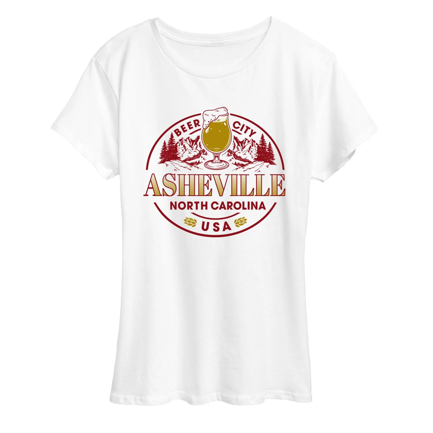 Instant Message - Asheville NC - Women's Short Sleeve Graphic T-Shirt sold by Zulily