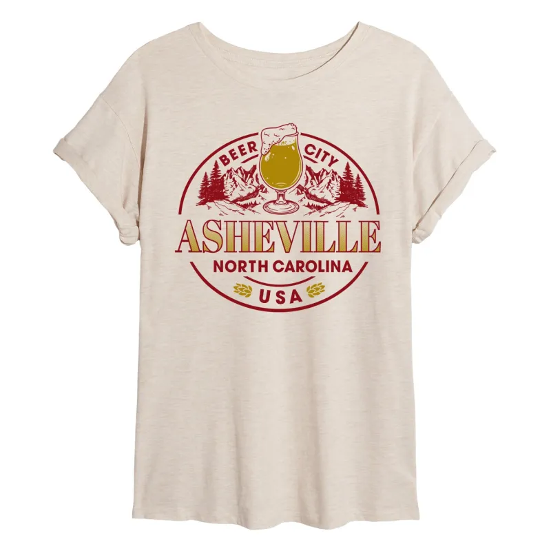 Instant Message - Asheville NC - Women's Oversized Graphic T-Shirt sold by Zulily