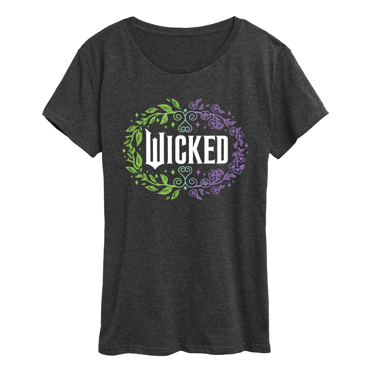 Wicked - Floral Wicked Logo - Women's Short Sleeve Graphic T-Shirt sold by Zulily product image thumbnail 2
