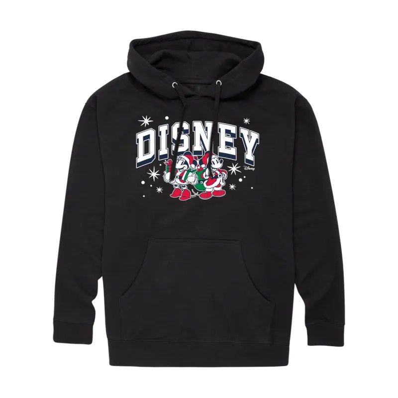 Disney - Holiday Mickey & Minnie - Men's Long Sleeve Fleece Pullover Hoodie sold by Zulily