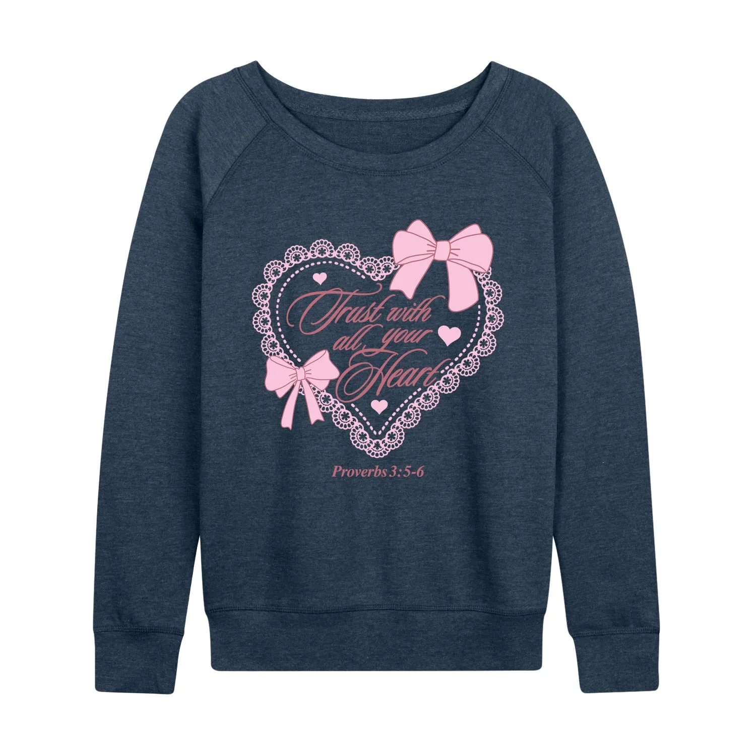Instant Message - Trust With All Your Heart - Women's French Terry Long Sleeve Pullover sold by Zulily product image thumbnail 3