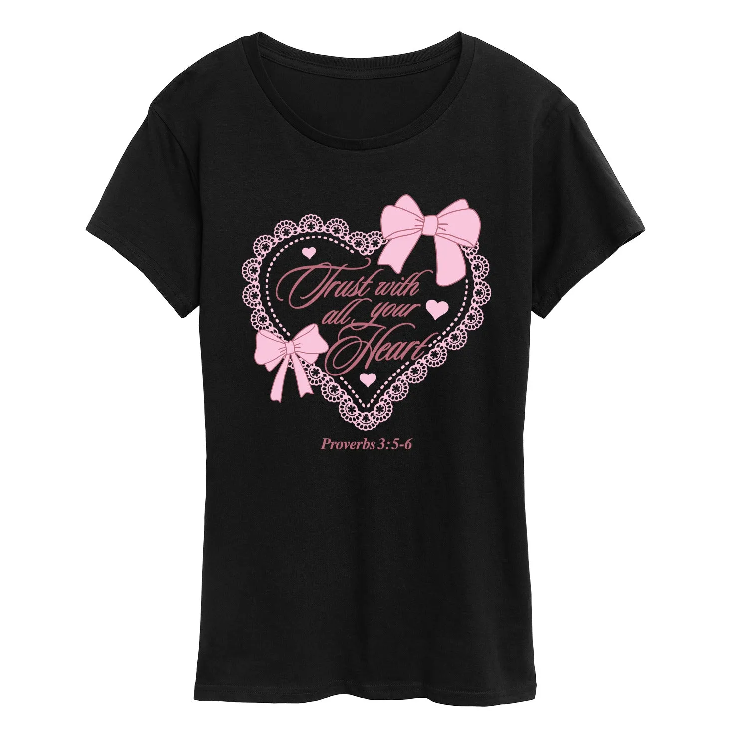 Instant Message - Trust With All Your Heart - Women's Short Sleeve Graphic T-Shirt sold by Zulily product image thumbnail 2