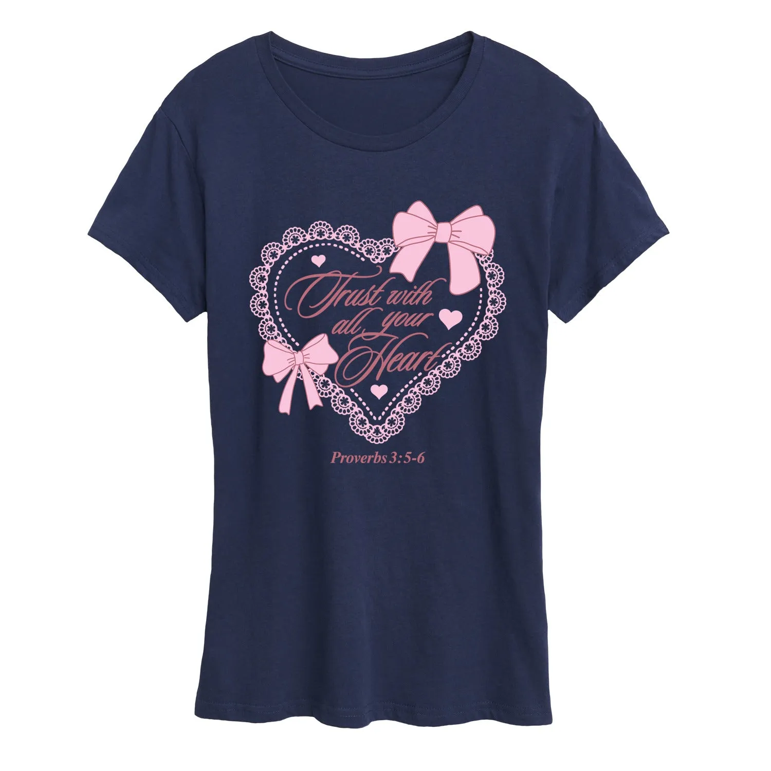 Instant Message - Trust With All Your Heart - Women's Short Sleeve Graphic T-Shirt sold by Zulily product image thumbnail 3