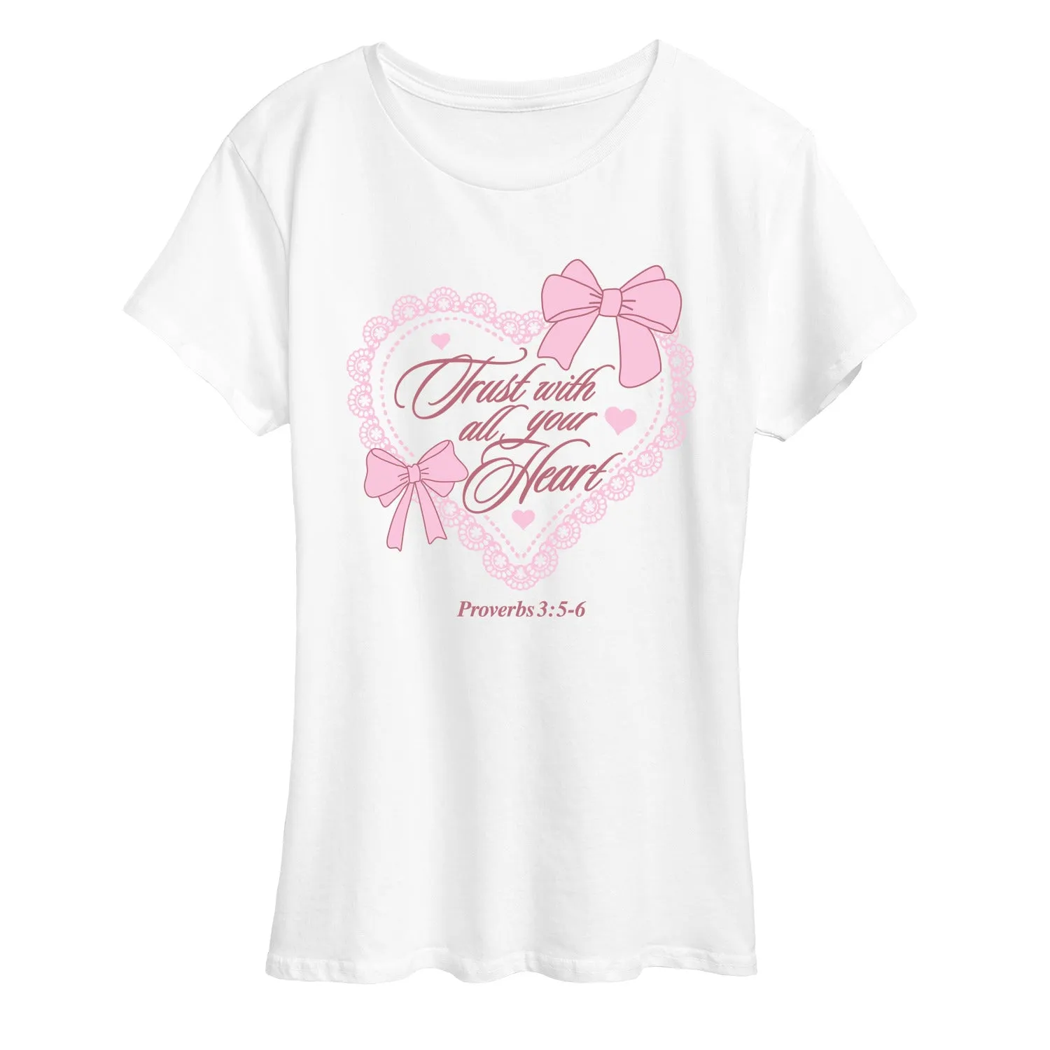 Instant Message - Trust With All Your Heart - Women's Short Sleeve Graphic T-Shirt sold by Zulily