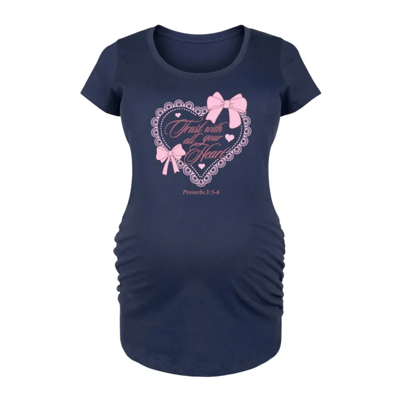 Instant Message - Trust With All Your Heart  - Maternity Scoop Neck Tee sold by Zulily
