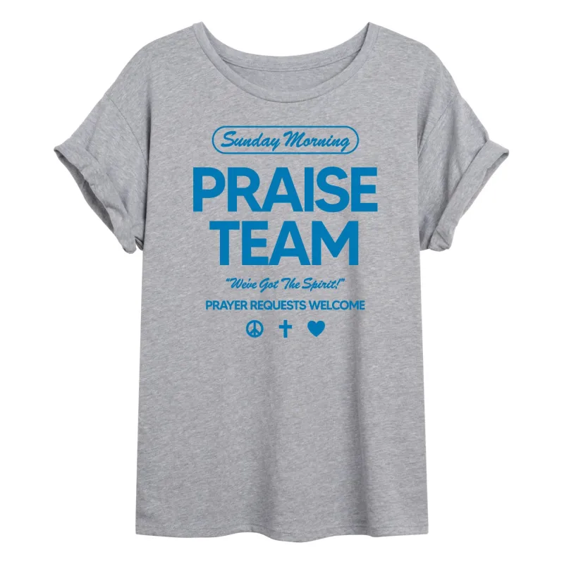 Instant Message - Sunday Morning Praise Team - Women's Oversized Graphic T-Shirt sold by Zulily
