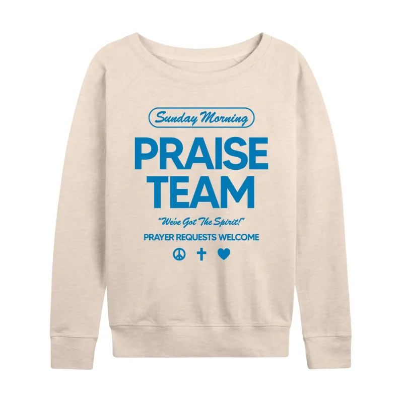Instant Message - Sunday Morning Praise Team - Women's French Terry Long Sleeve Pullover sold by Zulily