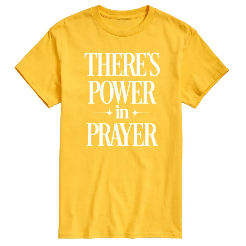 Instant Message - There's Power In Prayer - Men's Short Sleeve Graphic T-Shirt sold by Zulily